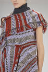 asymmetric, long, and fitted tunic in multicolor wool, mohair, nylon, and acrylic jacquard knit - NOIR KEI NINOMIYA 