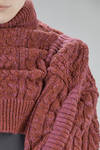 maglia corta e astratta a copri-spalle in maglia di lana melange - NOIR KEI NINOMIYA 