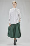 wide hip-length shirt, in cotton and polyurethane poplin - DAWEI 