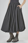long and wide skirt in washed and doubled polyester canvas - DAWEI 