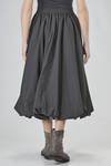 long and wide skirt in washed and doubled polyester canvas - DAWEI 
