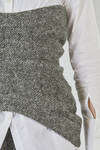 slim-fit bustier top in viscose, polyester, wool, acrylic, and elastane chevron - DAWEI 