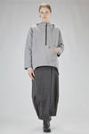 hip-length caban, wide, in washed and waterproof canvas of cotton, polyester, and polyamide - STUDIO B3 