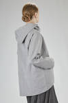 hip-length caban, wide, in washed and waterproof canvas of cotton, polyester, and polyamide - STUDIO B3 