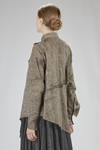long and asymmetric shirt in hand-dyed cotton jacquard gauze - WEN PAN 
