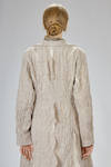 long and tapered overcoat in washed wool crepe - WEN PAN 
