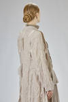 long and tapered overcoat in washed wool crepe - WEN PAN 