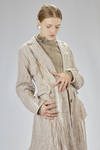 long and tapered overcoat in washed wool crepe - WEN PAN 