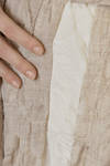 long and tapered overcoat in washed wool crepe - WEN PAN 
