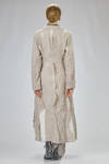 long and tapered overcoat in washed wool crepe - WEN PAN 