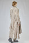 long and tapered overcoat in washed wool crepe - WEN PAN 