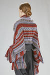 giacca a mantella in maglia jacquard di lana, mohair, nylon e acrilico multicolor - NOIR KEI NINOMIYA 