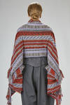 cape-style jacket in multicolor wool, mohair, nylon, and acrylic jacquard knit - NOIR KEI NINOMIYA 