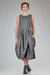 longuette dress, sleeveless in pinstriped serge polyester - COMME des GARÇONS - COMME des GARÇONS 