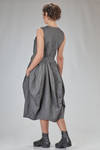 longuette dress, sleeveless in pinstriped serge polyester - COMME des GARÇONS - COMME des GARÇONS 