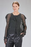 hip-lenght 'sculpture' jacket cardigan-like in light polyester gauze - JUNYA WATANABE 