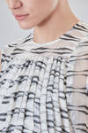 abito 'sculpture' in georgette multistrato di cotone, cupro e nylon a losanghe bicolori tono su tono - NOIR KEI NINOMIYA 