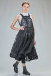 dungarees dress with skirt in multilayer polyester tulle with floreal embroidery - NOIR KEI NINOMIYA 