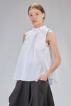 hip-lenght shirt, sleeveless in cotton poplin - NOIR KEI NINOMIYA 