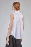 hip-lenght shirt, sleeveless in cotton poplin - NOIR KEI NINOMIYA 