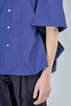 camicia 'astratta', lunga e ampia, in popeline di cotone - NOIR KEI NINOMIYA 