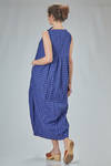long dress, sleeveless, in washed cotton vichy - DANIELA GREGIS 