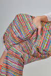 salopette a pantalone in tela di cotone a righe multicolor - DANIELA GREGIS 