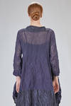 wide dress in washed linen gauze and parts in washed silk taffetas - DANIELA GREGIS 