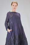 wide dress in washed linen gauze and parts in washed silk taffetas - DANIELA GREGIS 