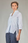 long shirt in washed light blue cotton - DANIELA GREGIS 