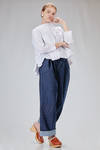 short and wide shirt in washed cotton satin - DANIELA GREGIS 