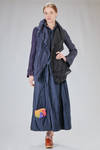 long and slim jacket, doubled in washed linen gauze and washed cotton satin - DANIELA GREGIS 