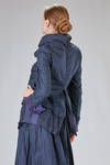 long and slim jacket, doubled in washed linen gauze and washed cotton satin - DANIELA GREGIS 