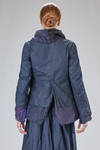 long and slim jacket, doubled in washed linen gauze and washed cotton satin - DANIELA GREGIS 