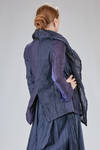 long and slim jacket, doubled in washed linen gauze and washed cotton satin - DANIELA GREGIS 