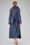 long and slim jacket, doubled in washed linen gauze and washed cotton satin - DANIELA GREGIS 
