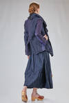long and slim jacket, doubled in washed linen gauze and washed cotton satin - DANIELA GREGIS 