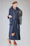 long and slim jacket, doubled in washed linen gauze and washed cotton satin - DANIELA GREGIS 