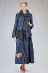 long and slim jacket, doubled in washed linen gauze and washed cotton satin - DANIELA GREGIS 