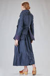 long and slim jacket, doubled in washed linen gauze and washed cotton satin - DANIELA GREGIS 