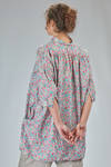 long and wide shirt in washed cotton london liberty - DANIELA GREGIS 