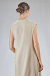 longuette dress, slim, in linen, cotton, silk and cashmere jersey - BOBOUTIC 