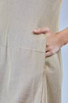 longuette dress, slim, in linen, cotton, silk and cashmere jersey - BOBOUTIC 
