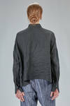 hip-lenght shirt, wide, in light linen canva - FORME D' EXPRESSION 