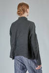 hip-lenght shirt, wide, in light linen canva - FORME D' EXPRESSION 