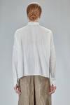 hip-lenght shirt, wide, in light linen, cotton and cupro canva - FORME D' EXPRESSION 
