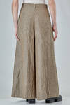 5 pockets trousers in washed and flamed ramié and linen denim - FORME D' EXPRESSION 