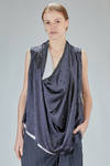 sleeveless top in viscose and silk - MARC LE BIHAN 