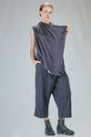 sleeveless top in viscose and silk - MARC LE BIHAN 