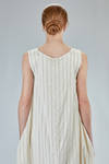 long and wide dress in washed cotton and cupro canva with vertical stripes - MARC LE BIHAN 